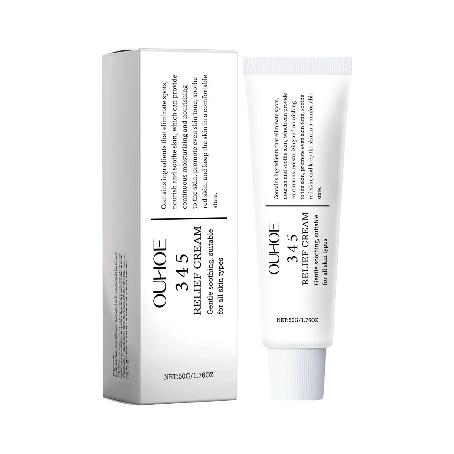 Ouhoe 50g 345 Relief Cream Brightening Skin Hydrate Facial Reapir Blemishes Nourish Long Lasting Moisturizer Soothing Face Cream