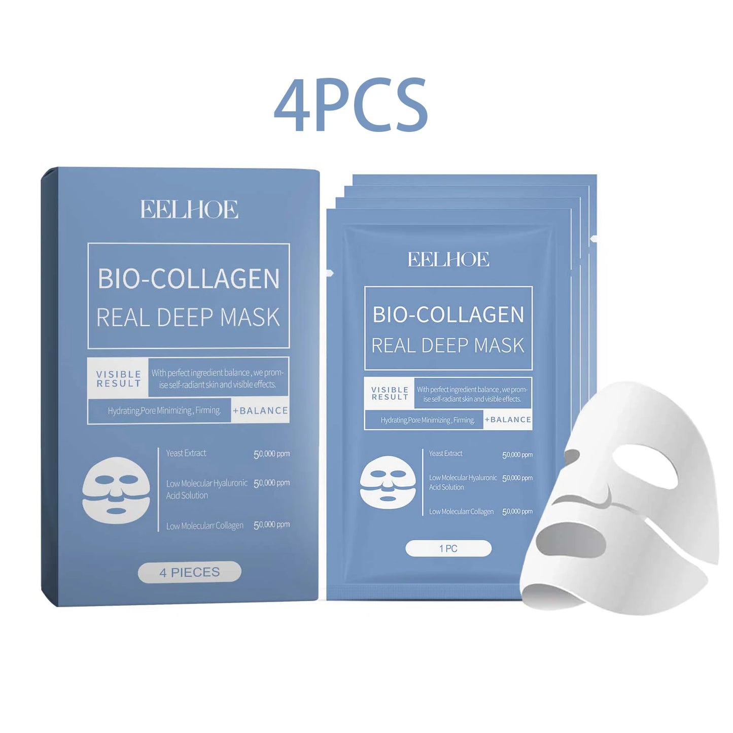 Bio-Collagen Real Deep Mask Wrinkle Lifting Patch Fades Fine Lines Legal Wrinkles Softing Smoothing Facial Skin Hydrating Patch