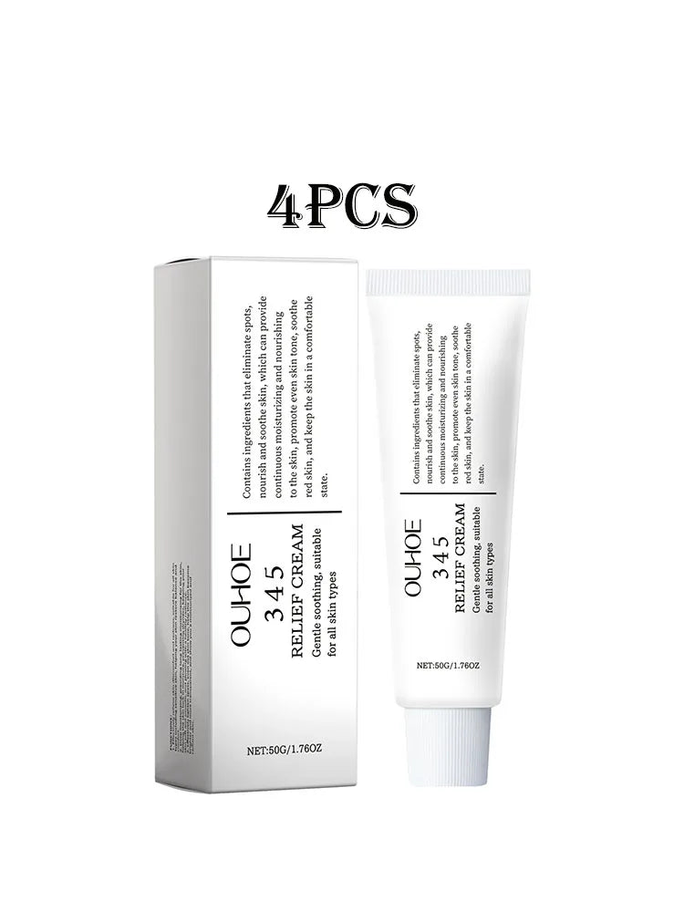 Ouhoe 50g 345 Relief Cream Brightening Skin Hydrate Facial Reapir Blemishes Nourish Long Lasting Moisturizer Soothing Face Cream