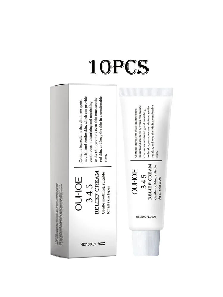 Ouhoe 50g 345 Relief Cream Brightening Skin Hydrate Facial Reapir Blemishes Nourish Long Lasting Moisturizer Soothing Face Cream