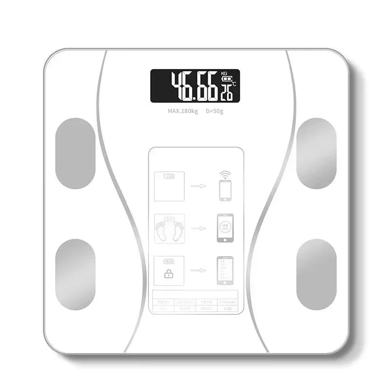 Intelligent Digital Body Scale With Backlit LED Display Screen,Weighing Up To 400 Pounds,Ideal for Weight Management & Fitness