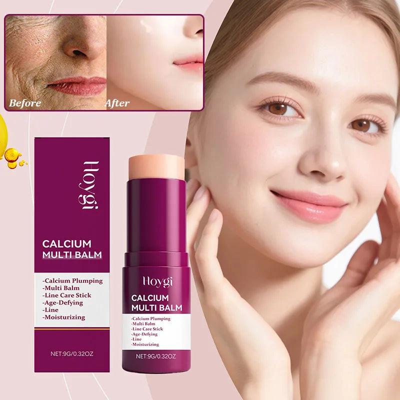 Calcium Volume Multi Balm Korean Skincare Stick Face & Eye Cream Collagen Deep Moisturizing Anti-Wrinkle Suitable for Pre Makeup