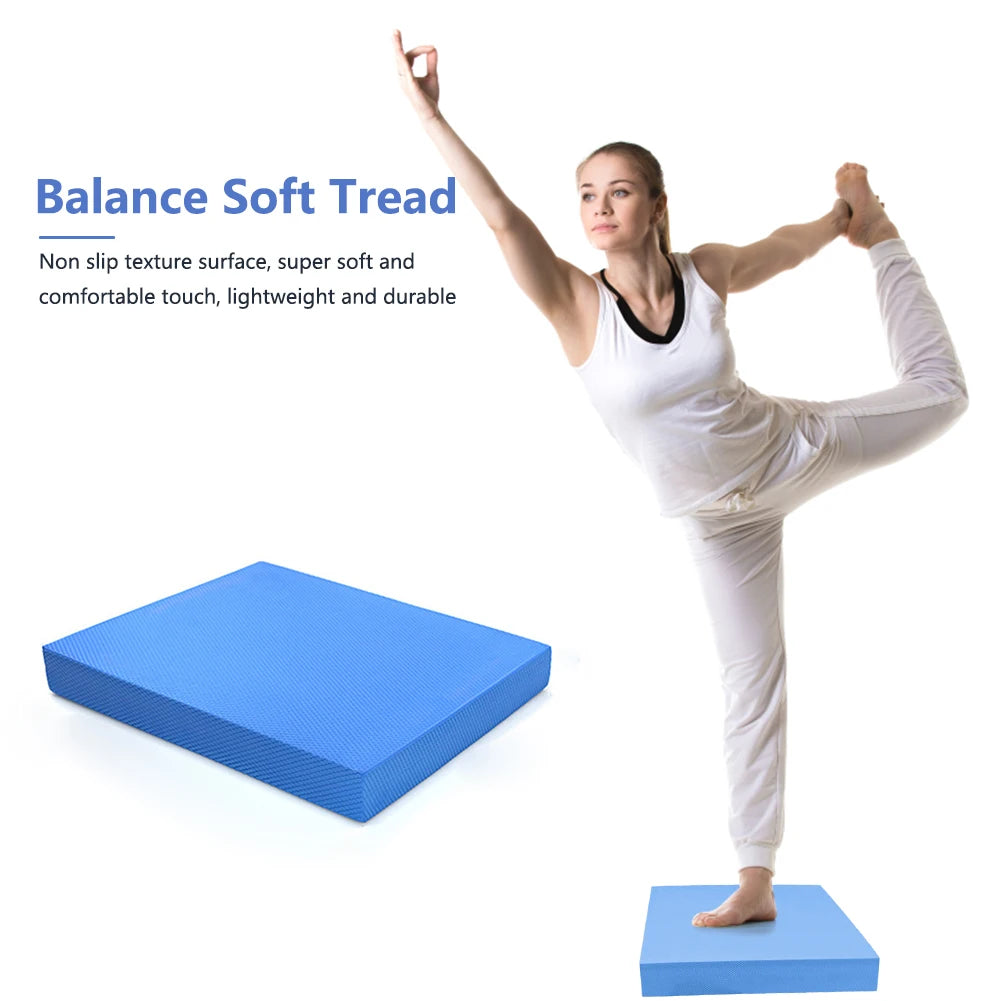 TPE Yoga Mat Soft Balance Pad Cushion Trainer Gym Pilates Block Fitness Knee Pad Thickened Balance Board Supplies