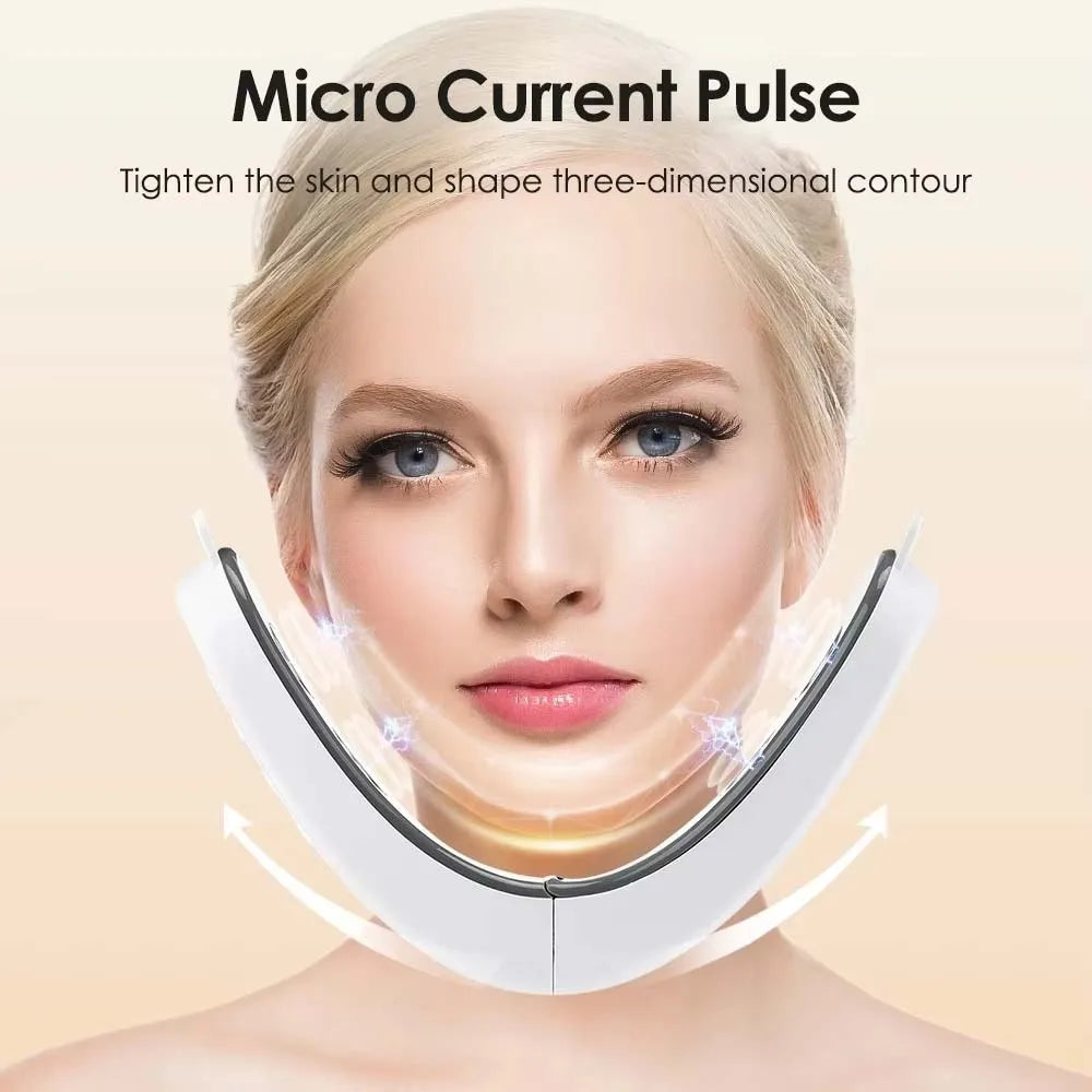 High-Elasticity Electric V-face Device Comfortable Folding Intelligent Facial Massager Elastic Headband Micro-current