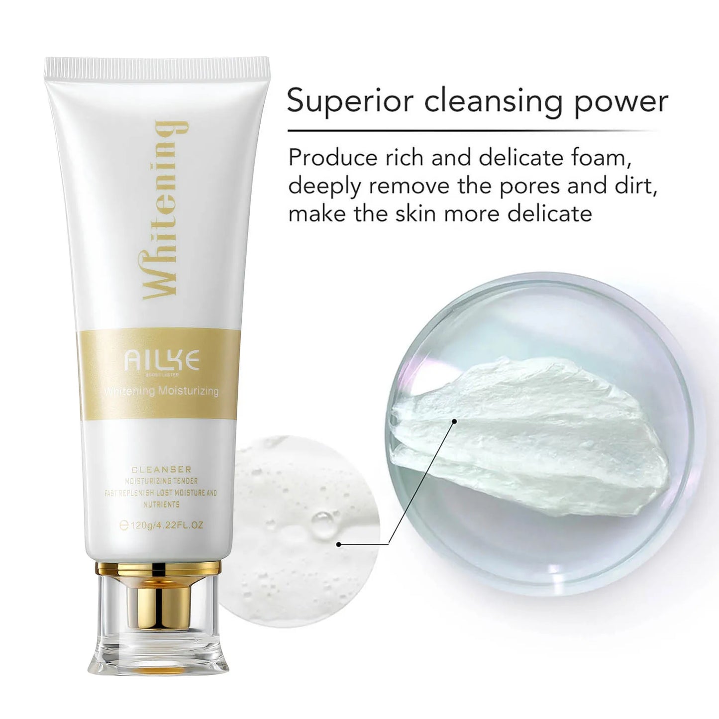 AILKE Women Whitening Face Care Set, Lightening, Reduce Dark Spots, Anti Wrinkles, For All Skin Types, Not Greasy, Easy Absorb