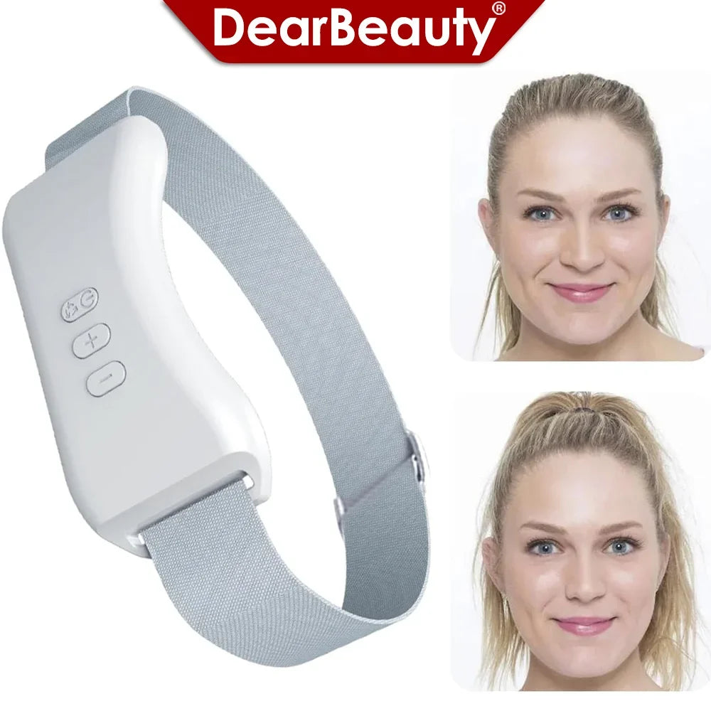 EMS Facial Lifting Massager Face Slimming V Shape Lifter Belt Face Lift Beauty Device Hot Compress Vibration Reduce Double Chin
