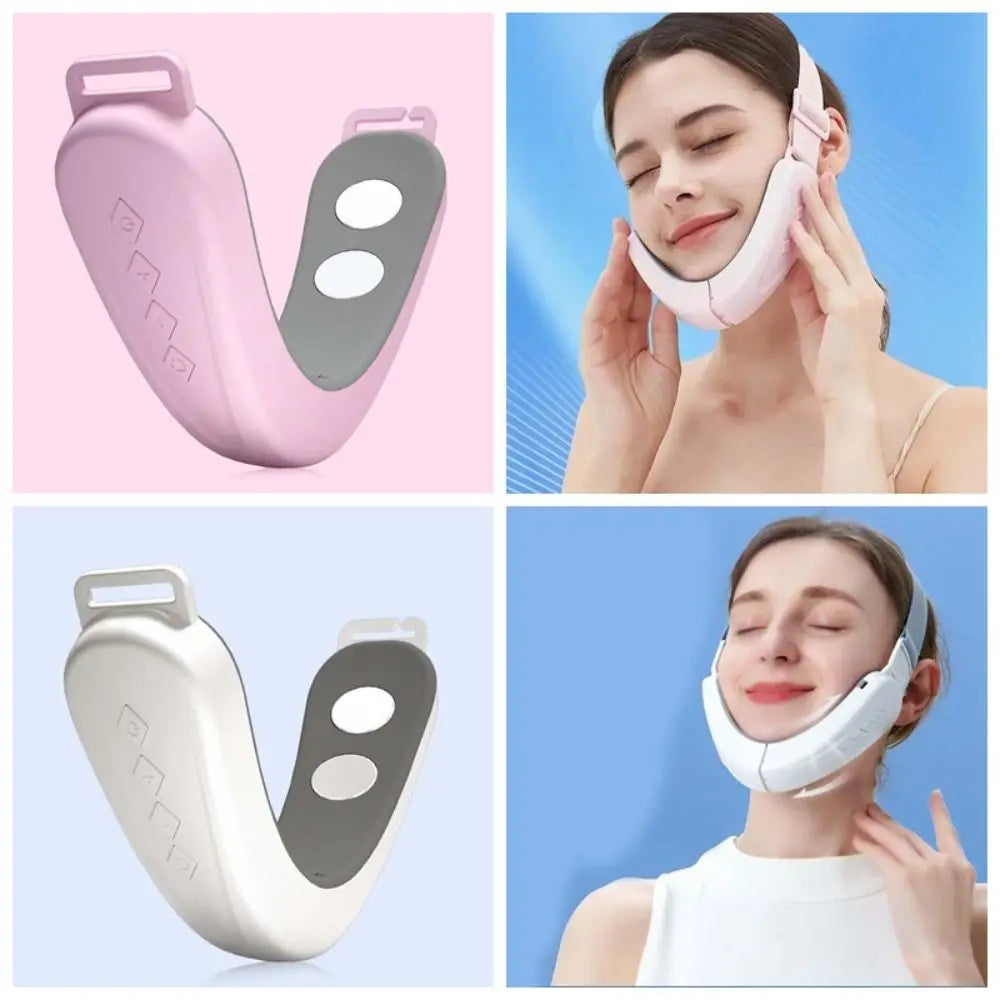 High-Elasticity Electric V-face Device Comfortable Folding Intelligent Facial Massager Elastic Headband Micro-current