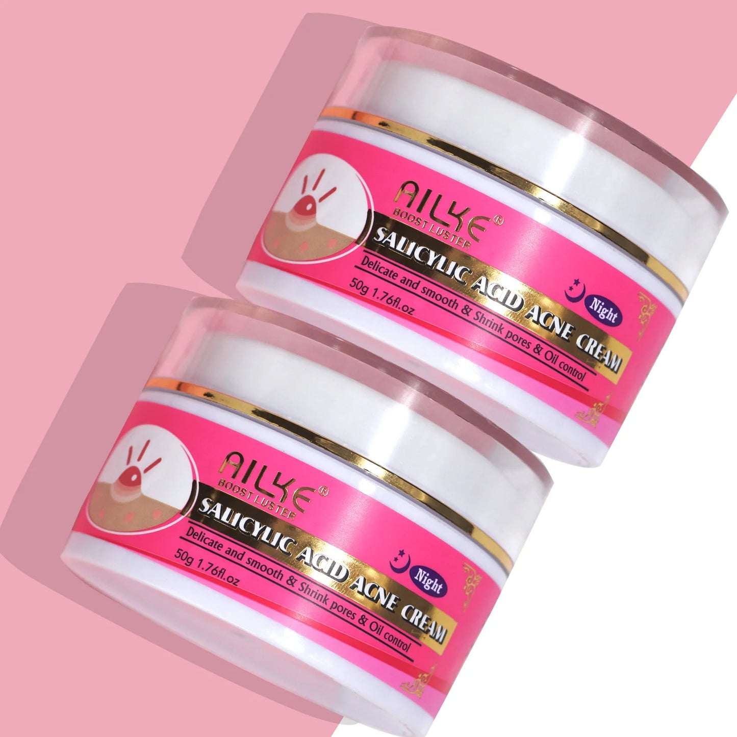 AILKE Organic Acne Face Cream, Cleaning Skin, Brightening, Remove Acne Facial Cream, Non-Greasy, Oil Control, For Women and Men